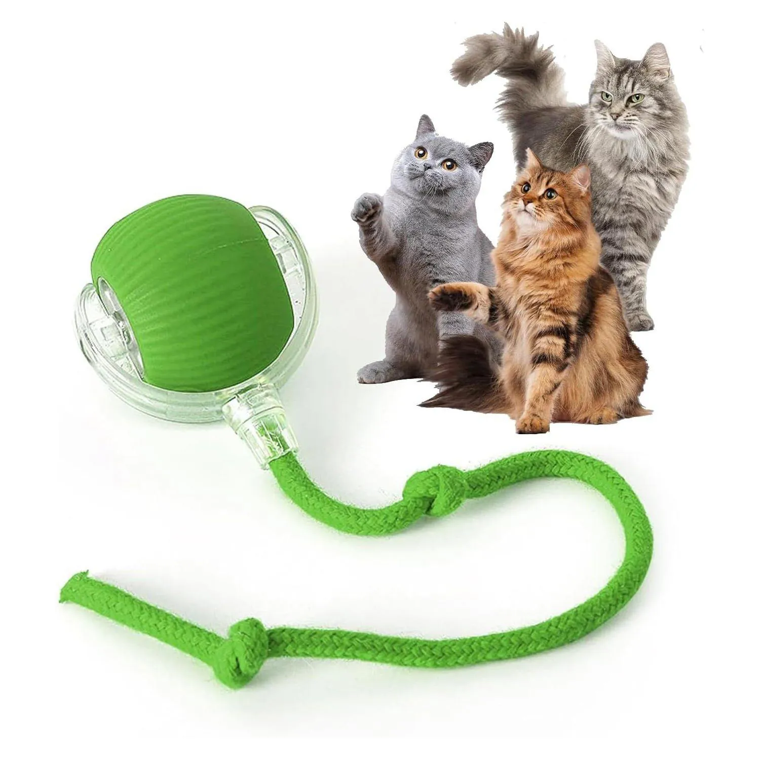 Pelota Inteligente para Gatos con Movimiento Automático y Superficie Antideslizante