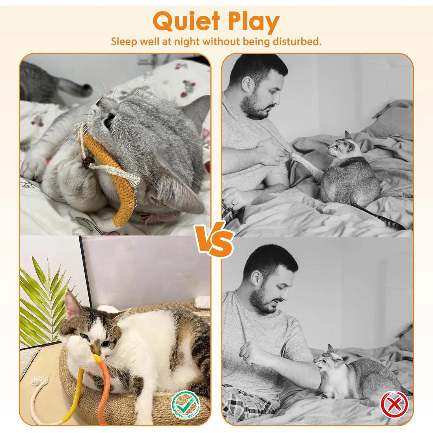 Paquete De Juguetes De Cuerda Para Gatos Con Limpieza Dental Y Material Seguro 5