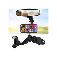 Soporte para Teléfono con Giro Total para Espejo Retrovisor o Reposacabezas de Automóvil