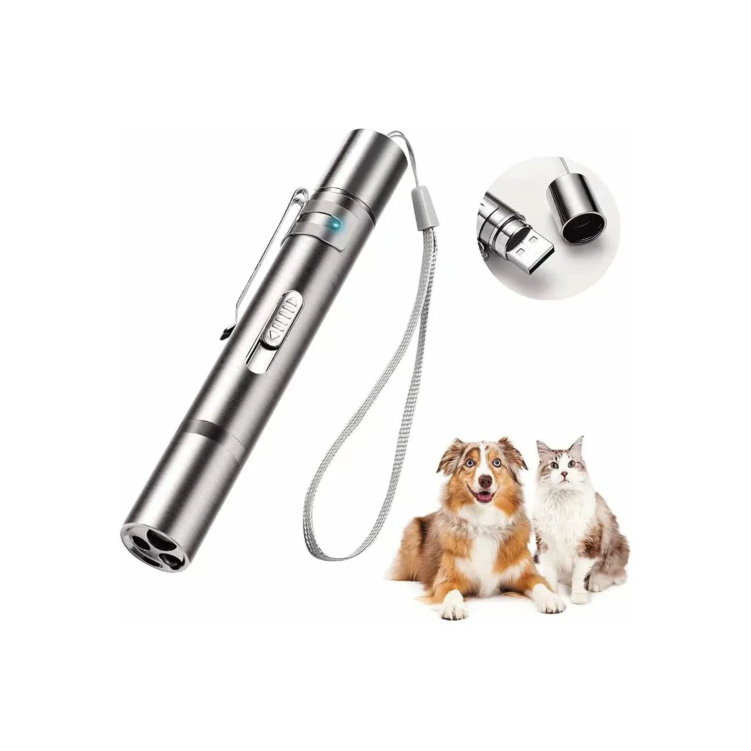 Puntero Láser Recargable para Gatos con Patrones Interactivos y Luz LED 6