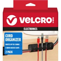 Organizador Adhesivo De Cables Con Ranuras Para Escritorio Y Mesita De Noche Paquete De Dos