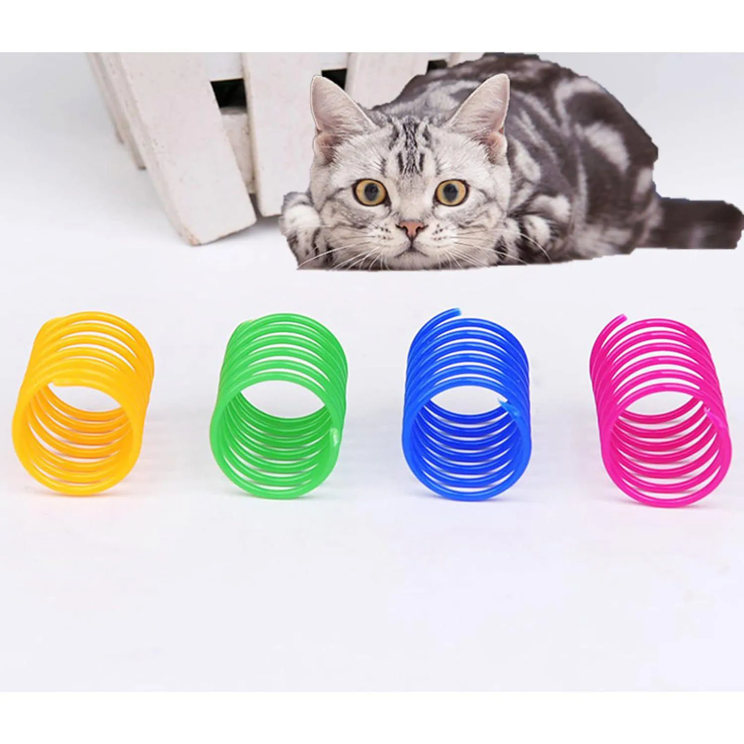 Set de Resortes para Gato con Diseño Colorido y Material Flexible 3
