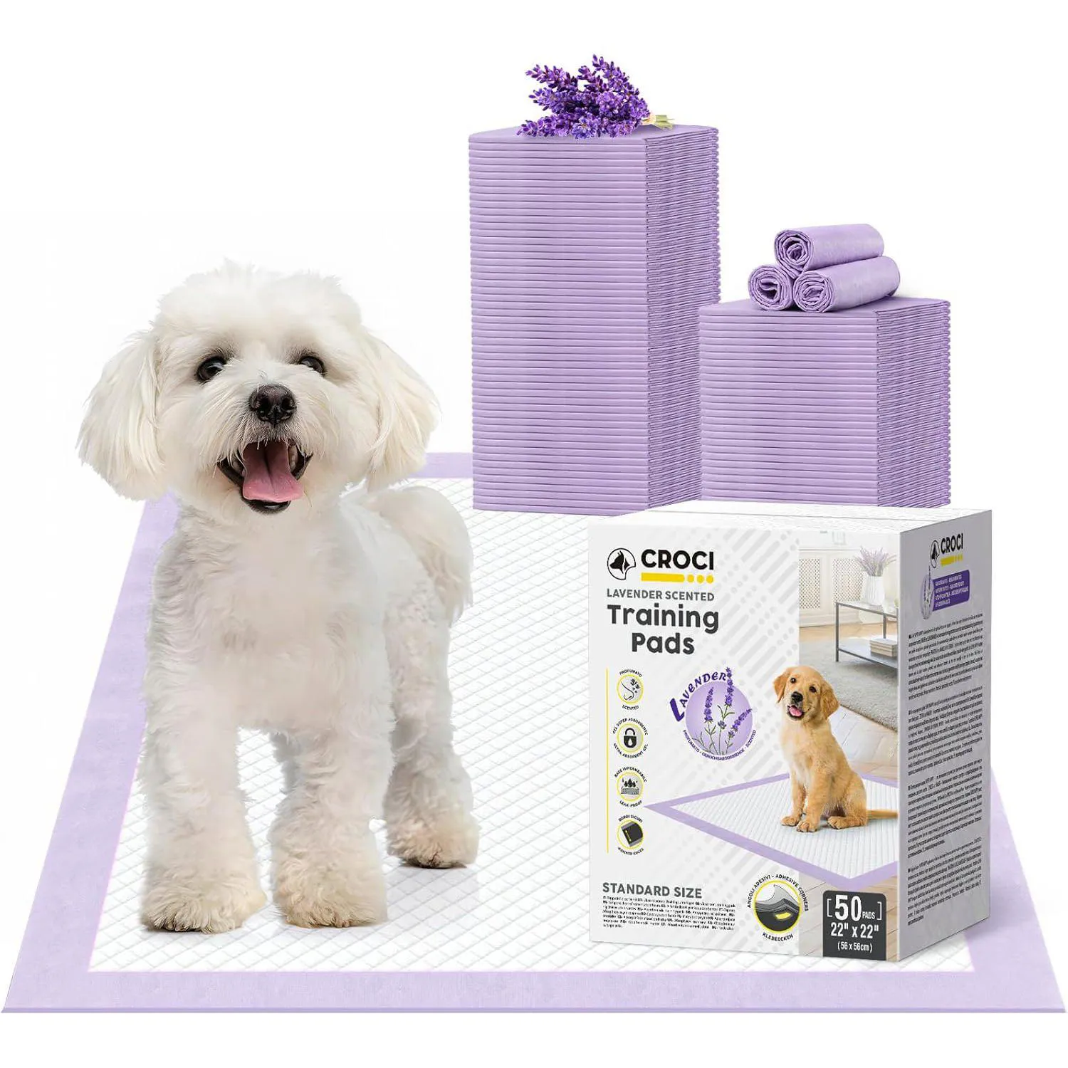 Almohadillas Desechables Para Perros Con Adhesivos Y Máxima Absorción