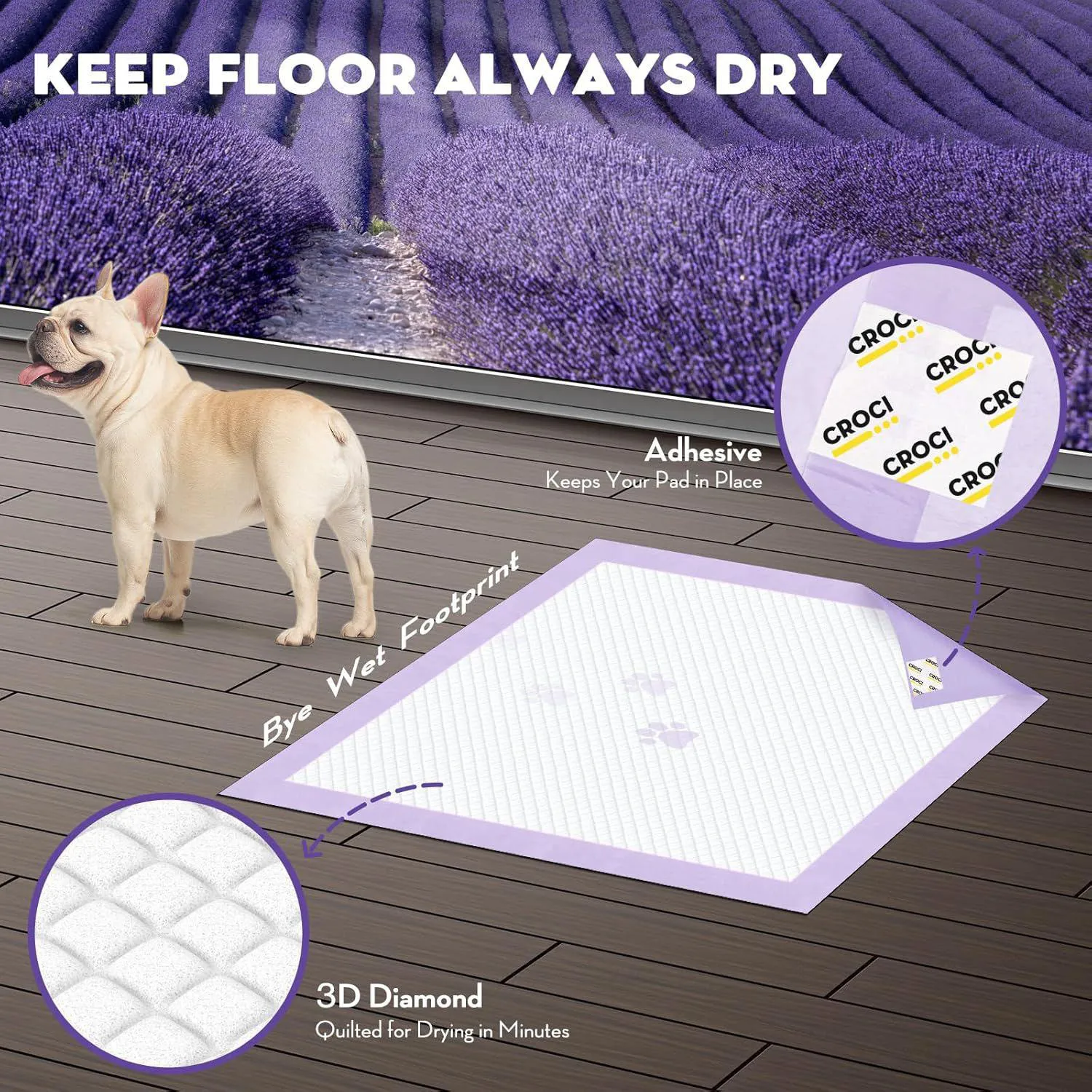 Almohadillas Desechables Para Perros Con Adhesivos Y Máxima Absorción 5
