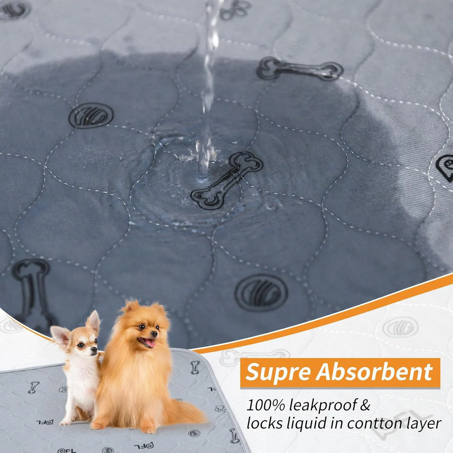 Almohadillas Lavables Para Orina De Perros Reutilizables Con Base Antideslizante