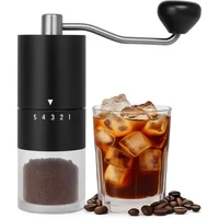 Molinillo Manual de Café con Rebabas de Cerámica y Ajuste de Grosor