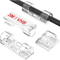 Clips Adhesivos Transparentes TidyHelper Para Organización De Cables En Hogar Y Oficina