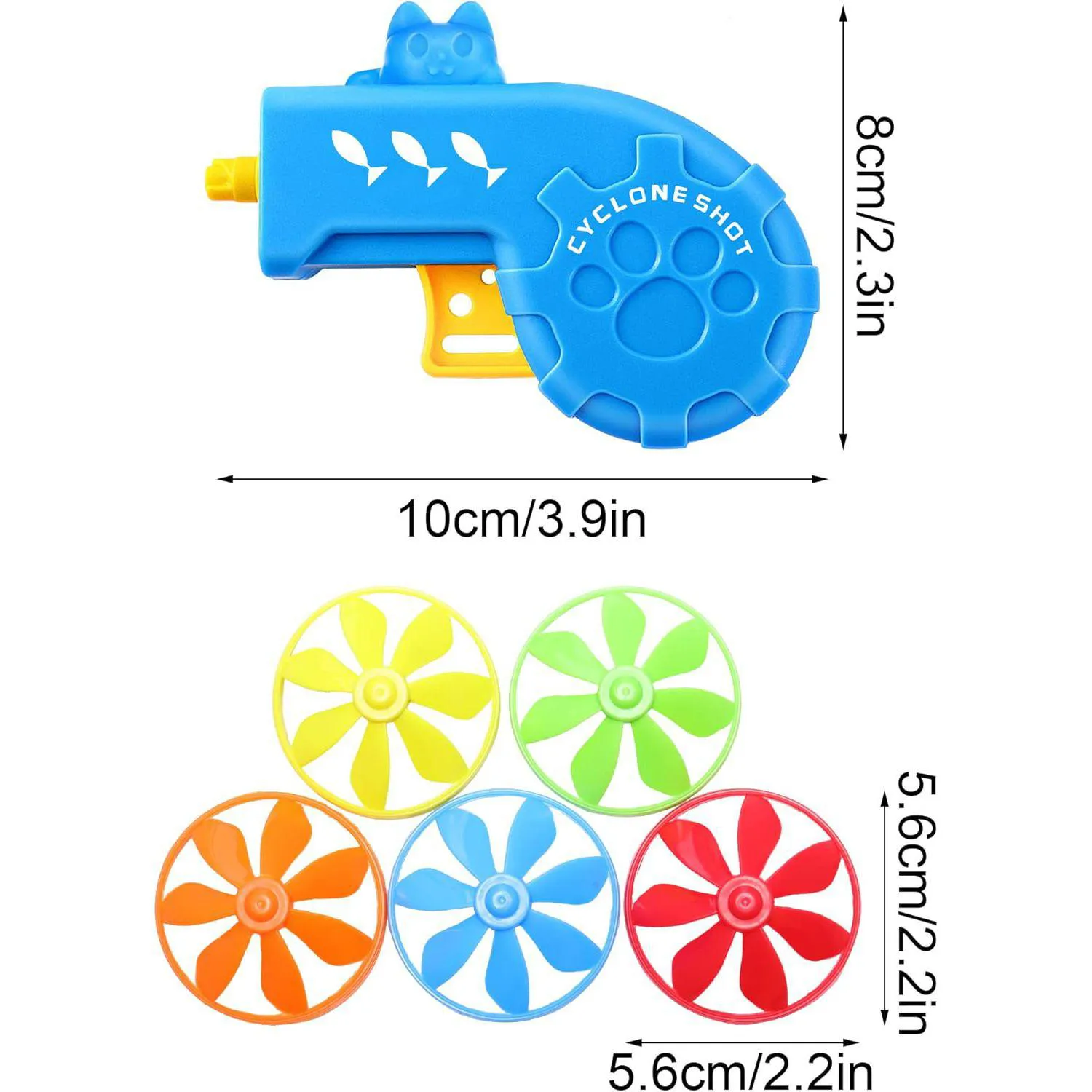 Set de Juguetes Voladores para Gatos con Hélices de Colores y Diseño Temático