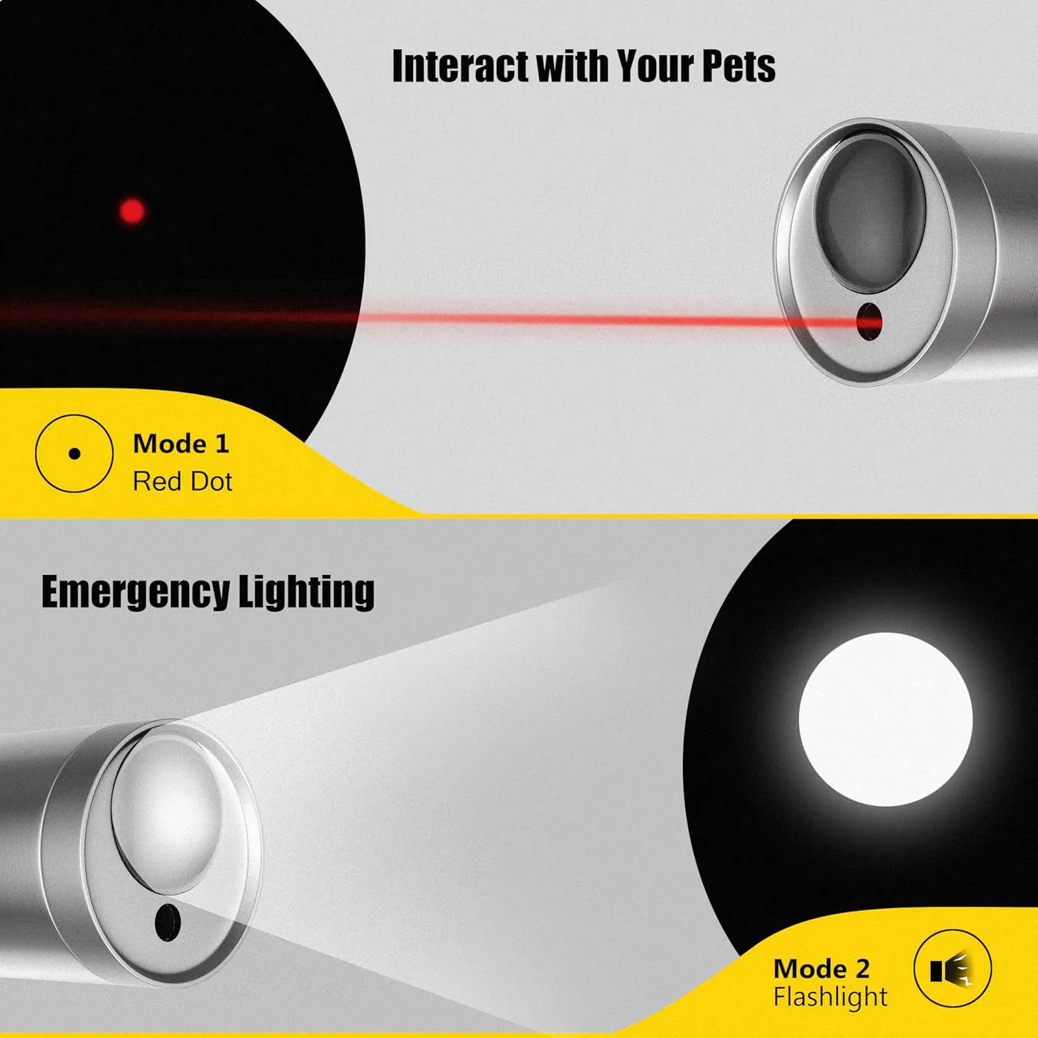 Juguetes Interactivos para Gatos con Luz y Dos Modos de Juego Tipo Clásico