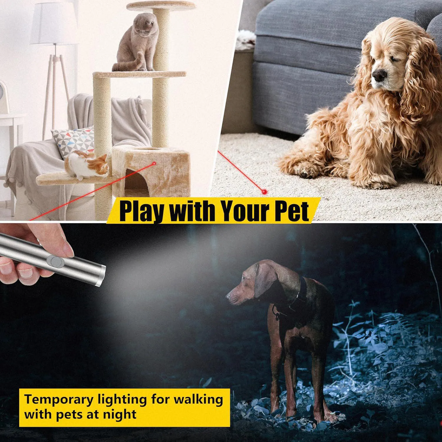 Juguetes Interactivos para Gatos con Luz y Dos Modos de Juego Tipo Clásico 6