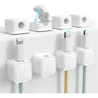 Clips Magnéticos Smofish Para Organización De Cables Adhesivos Para Escritorio Y Hogar