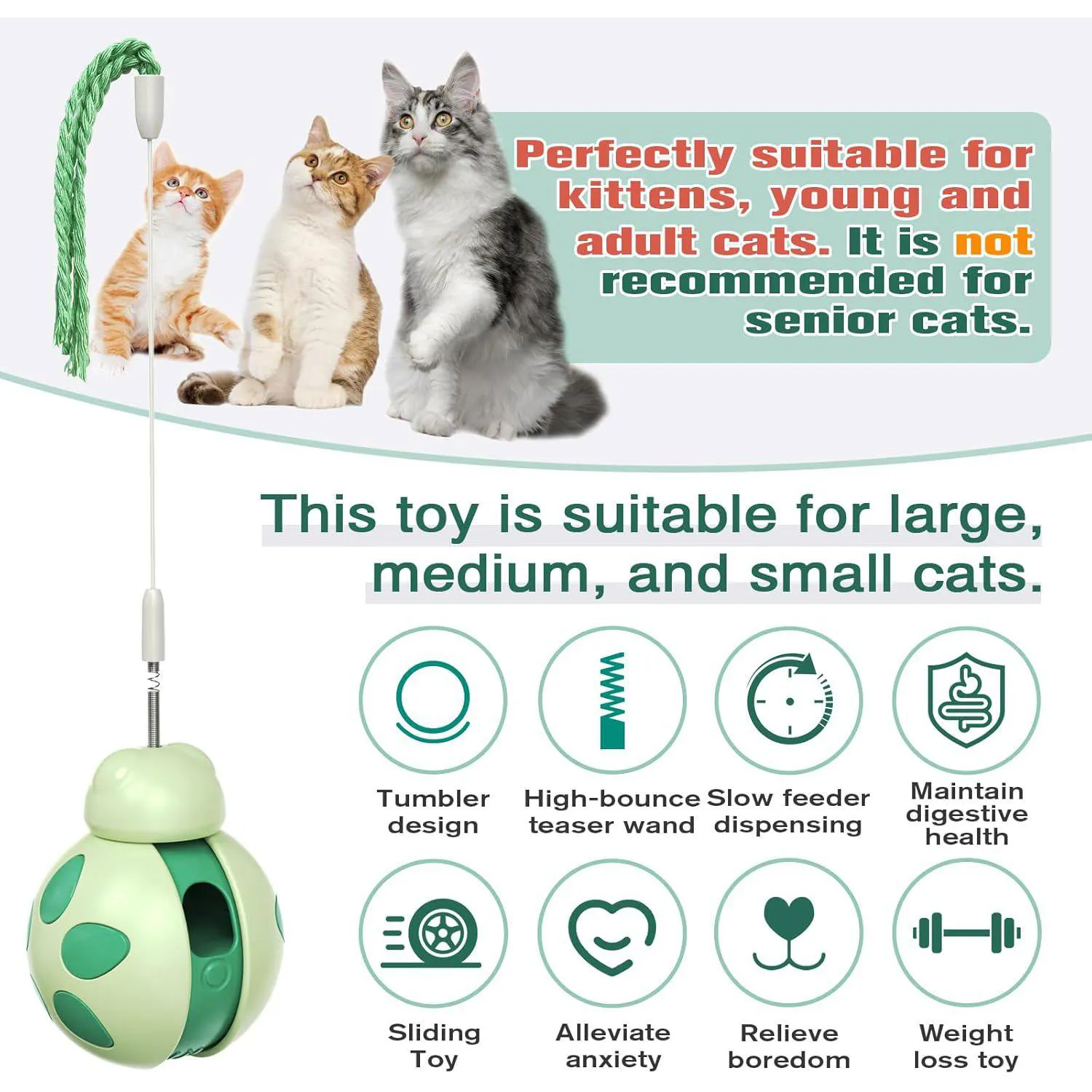 Juguete Interactivo Para Gato con Dispensador de Alimento y Estimulación Mental