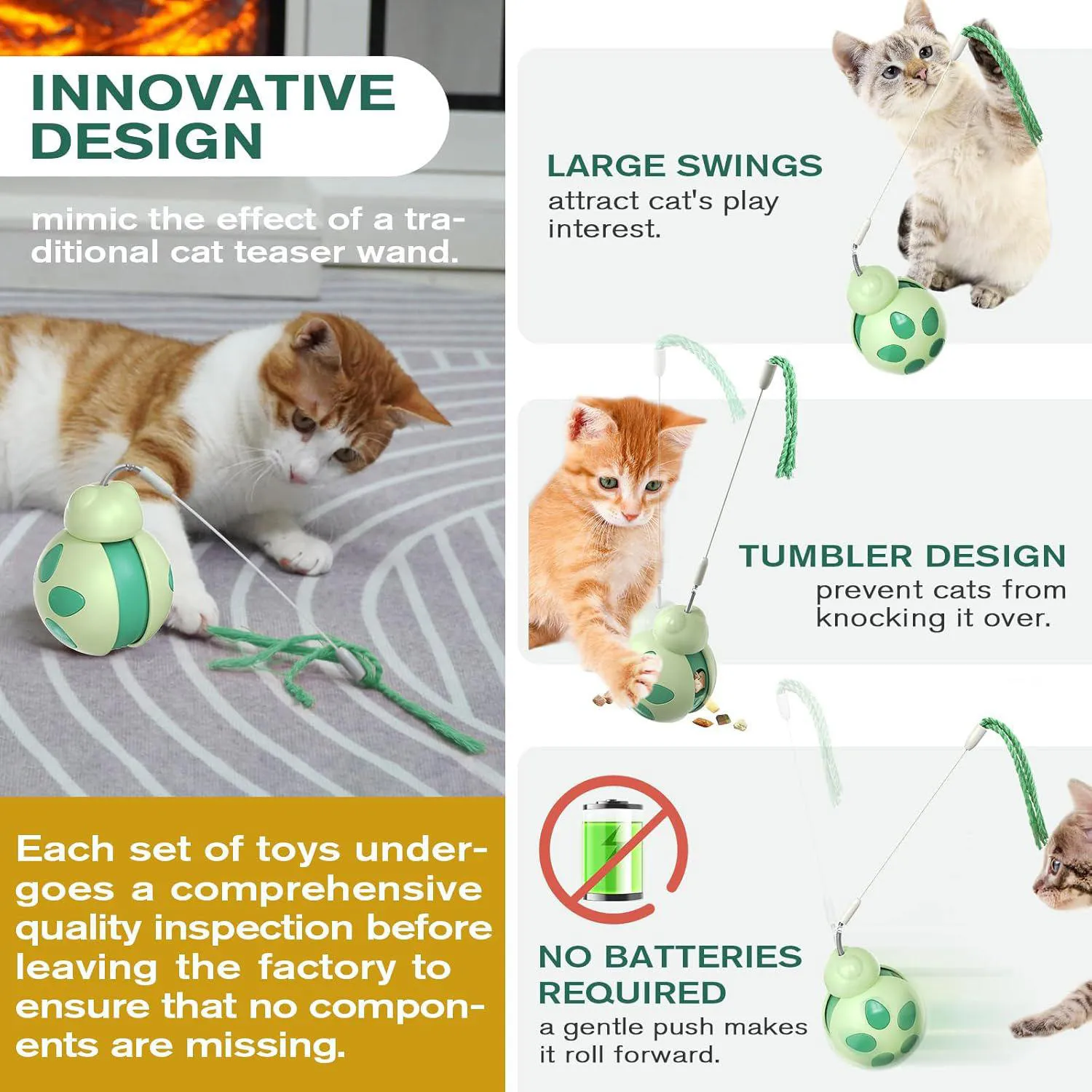 Juguete Interactivo Para Gato con Dispensador de Alimento y Estimulación Mental 4