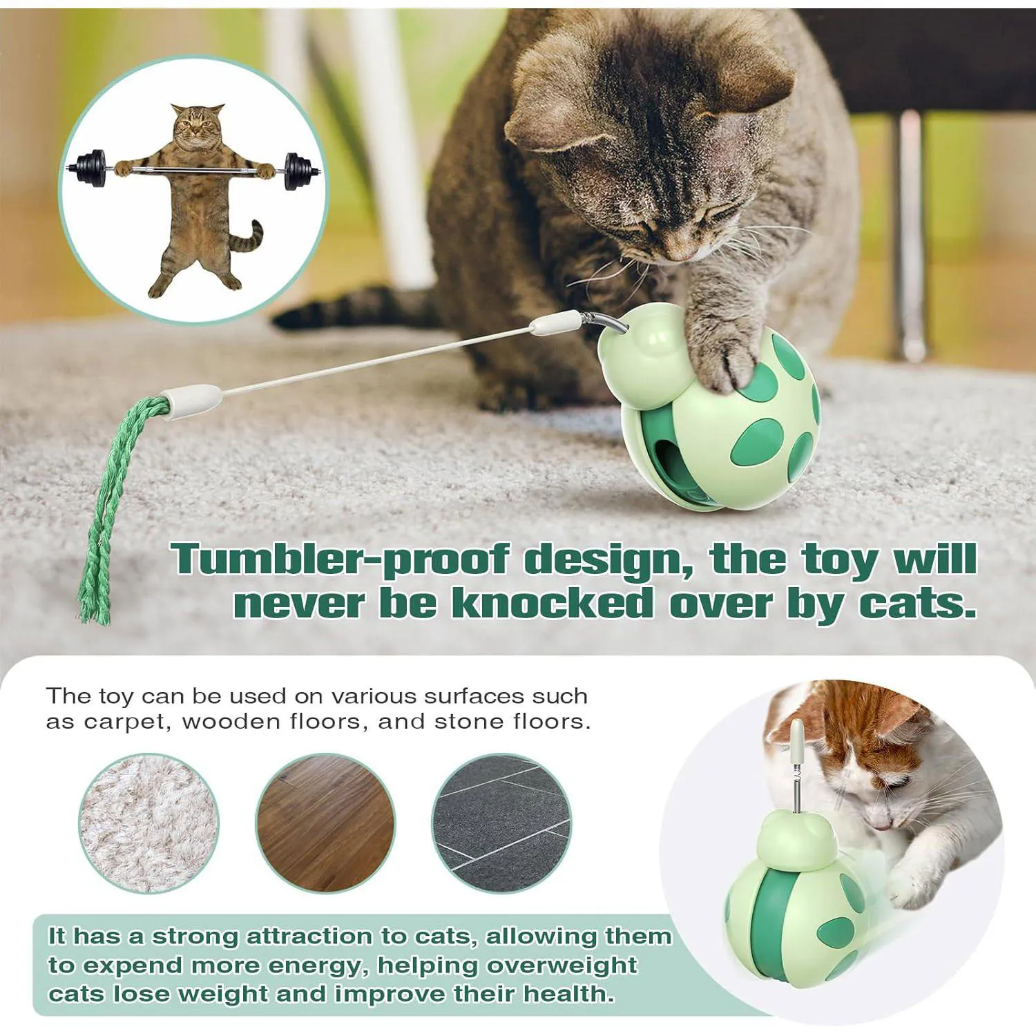 Juguete Interactivo Para Gato con Dispensador de Alimento y Estimulación Mental 6