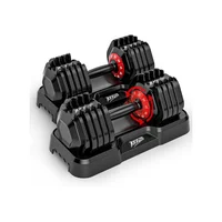 Par De Mancuernas Ajustables Kryptal Force Con Ajuste Rápido Para Entrenamiento Completo