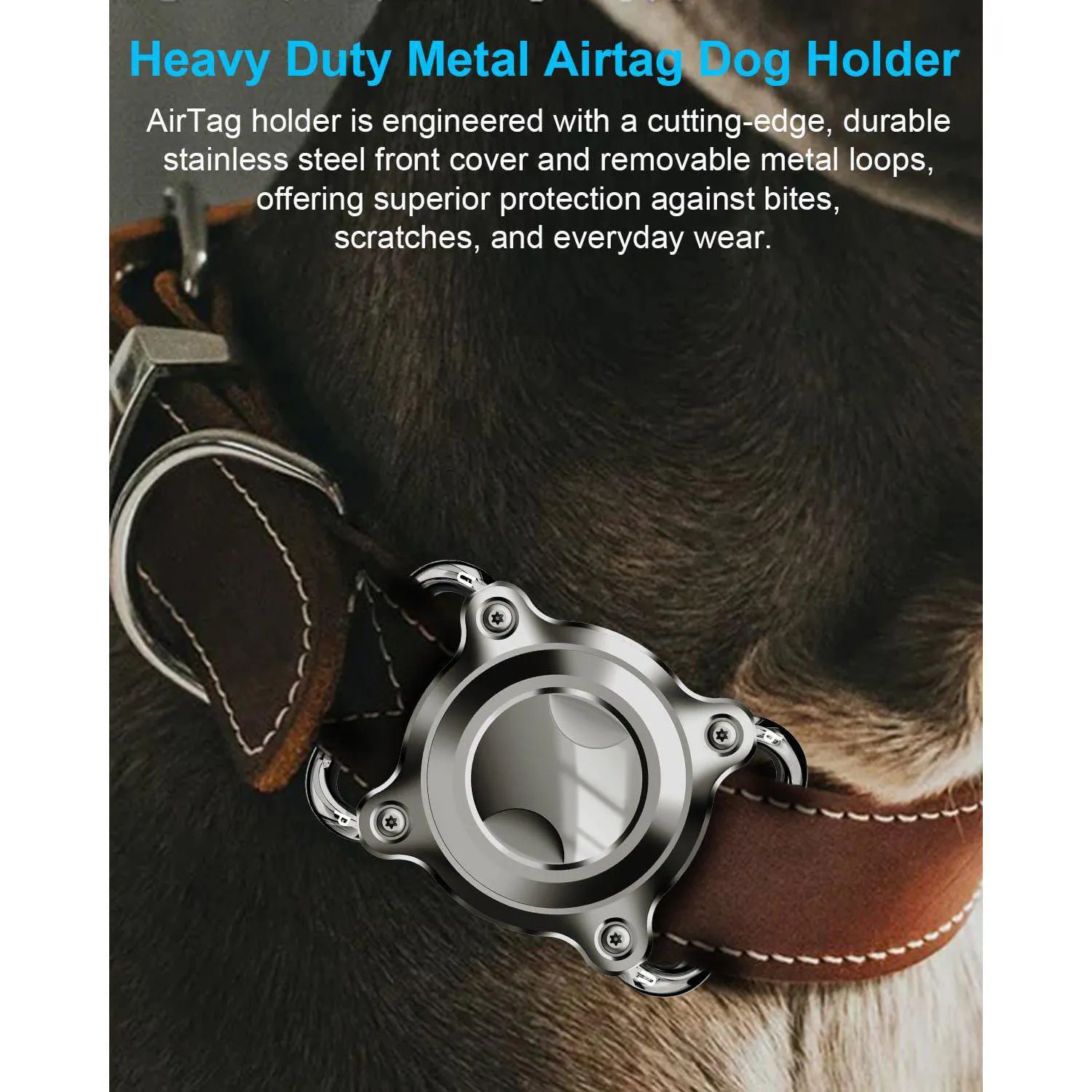 Soporte Airtag Para Collar De Perro Resistente Impermeable Y Seguro