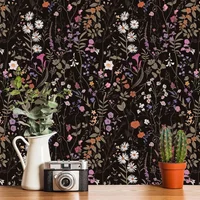 Papel Tapiz Autoadhesivo JiffDiff Flores Vintage para Decorar Hogar