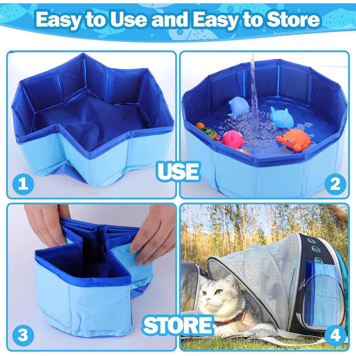 Piscina Interactiva Para Gato con Juguetes Flotantes y Estimulación Sensorial 7