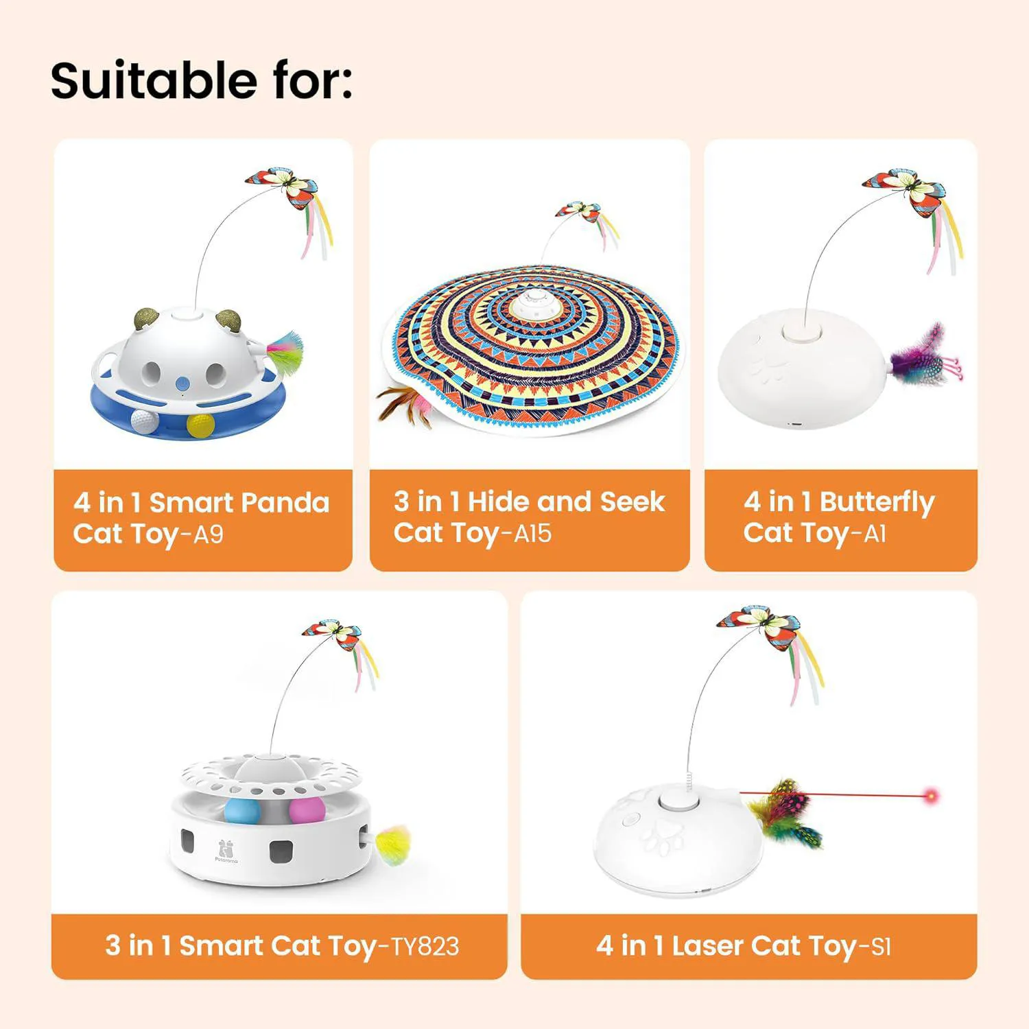 Repuestos de Mariposa Para Juguete Interactivo de Gato con Movimiento Realista