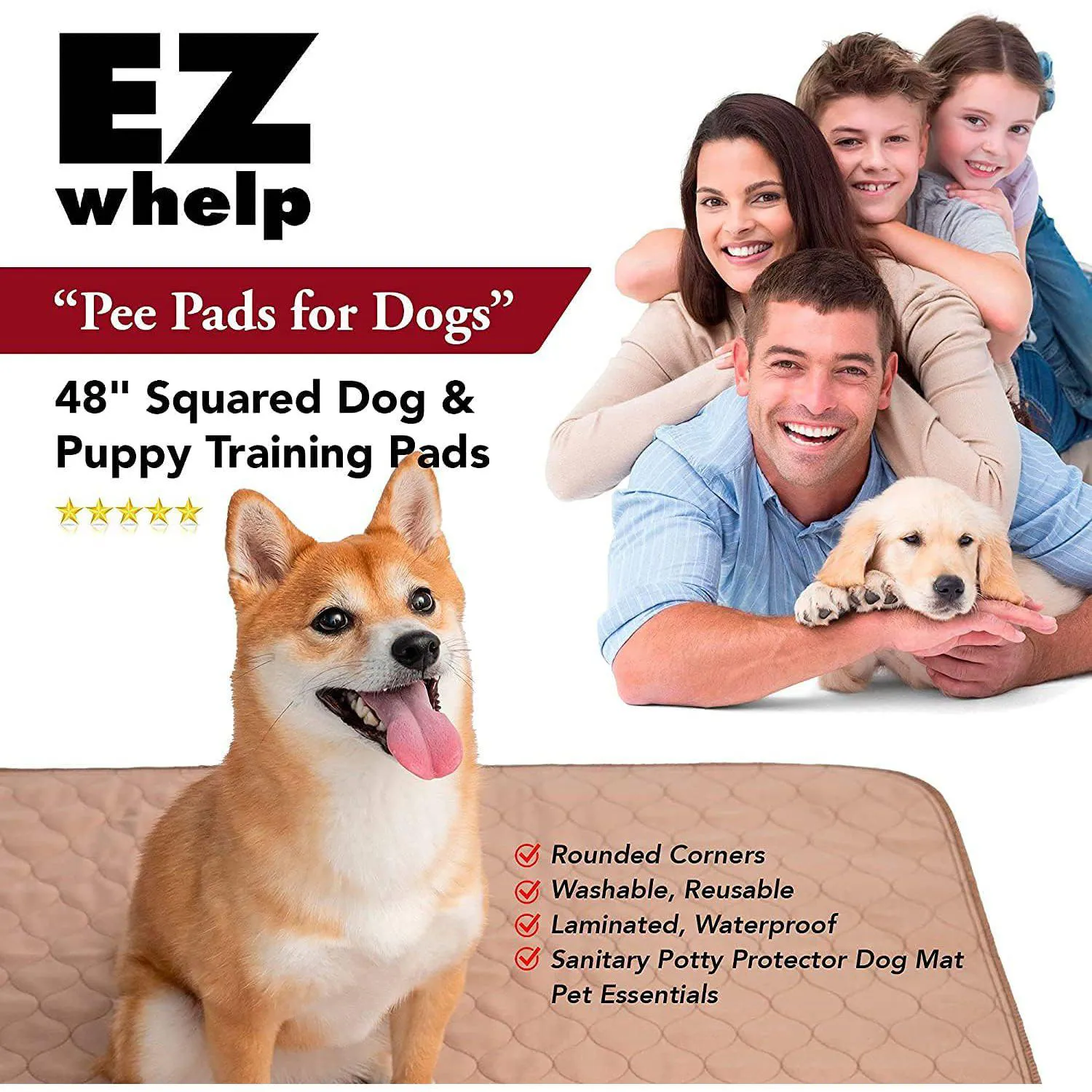 Almohadillas Lavables Para Entrenamiento De Perros Reutilizables Impermeables Con Esquinas Redondeadas 6