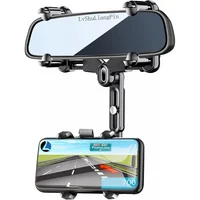 Soporte para Teléfono en Espejo Retrovisor de Automóvil con Brazo Ajustable