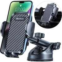 Soporte para Teléfono de Automóvil con Ventosa Reforzada y Clip Metálico