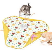 Juguete Interactivo Recargable Para Gatos con Base Estable y Pluma Oculta