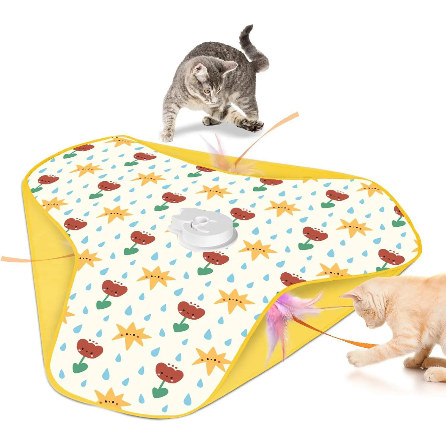 Juguete Interactivo Recargable Para Gatos con Base Estable y Pluma Oculta