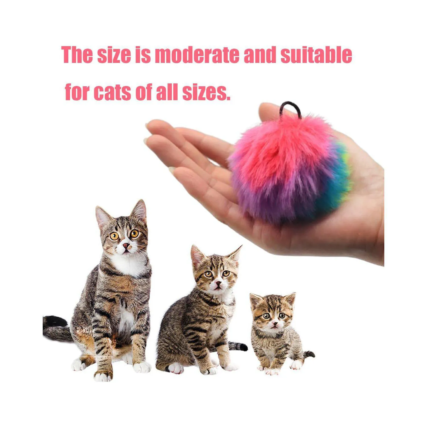 Juguete Colgante Interactivo Para Gatos con Plumas y Sonido Incorporado 7
