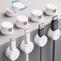 Clips Magnéticos Chfeila Para Organización De Cables Con Base Giratoria 360