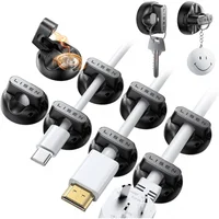 Clips Magnéticos Lisen Para Organización De Cables Adhesivos Para Escritorio Y Hogar