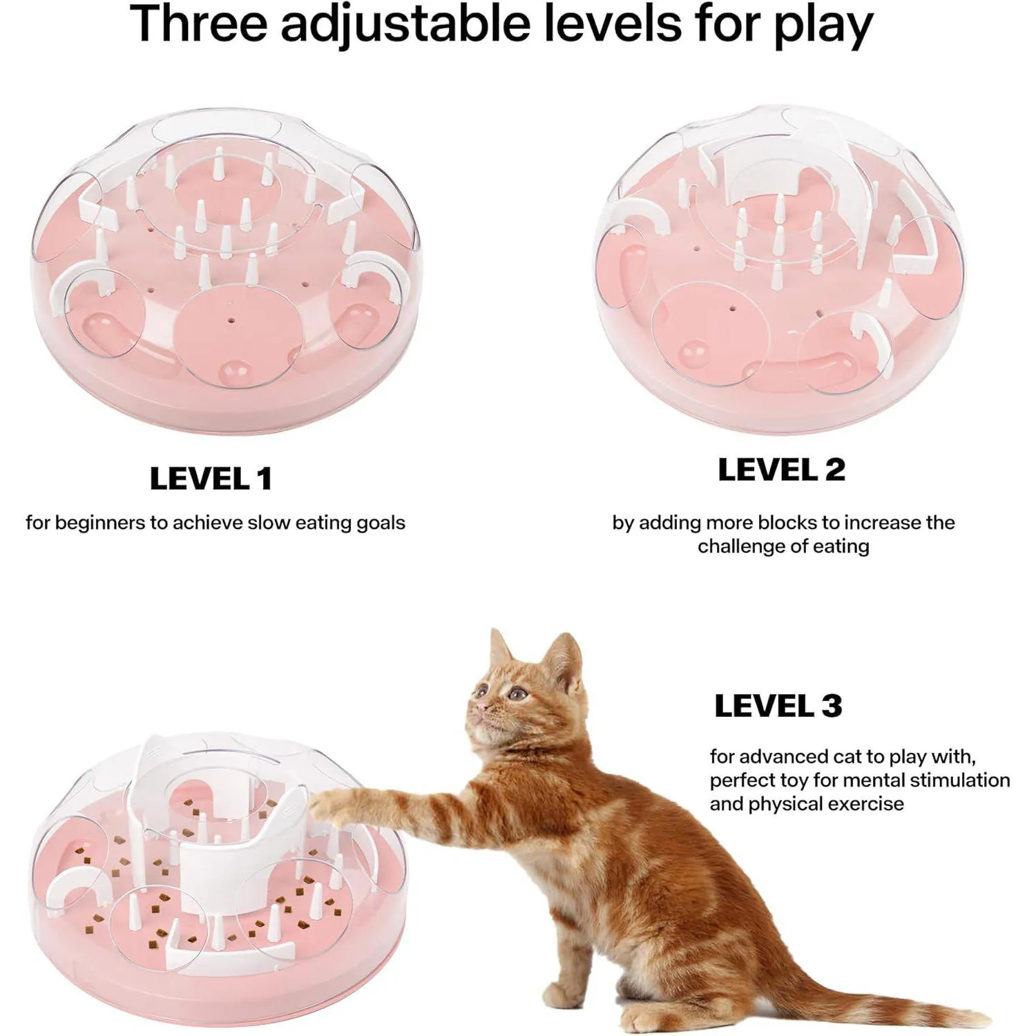 Comedero Interactivo Para Gatos con Juegos de Dificultad Ajustable