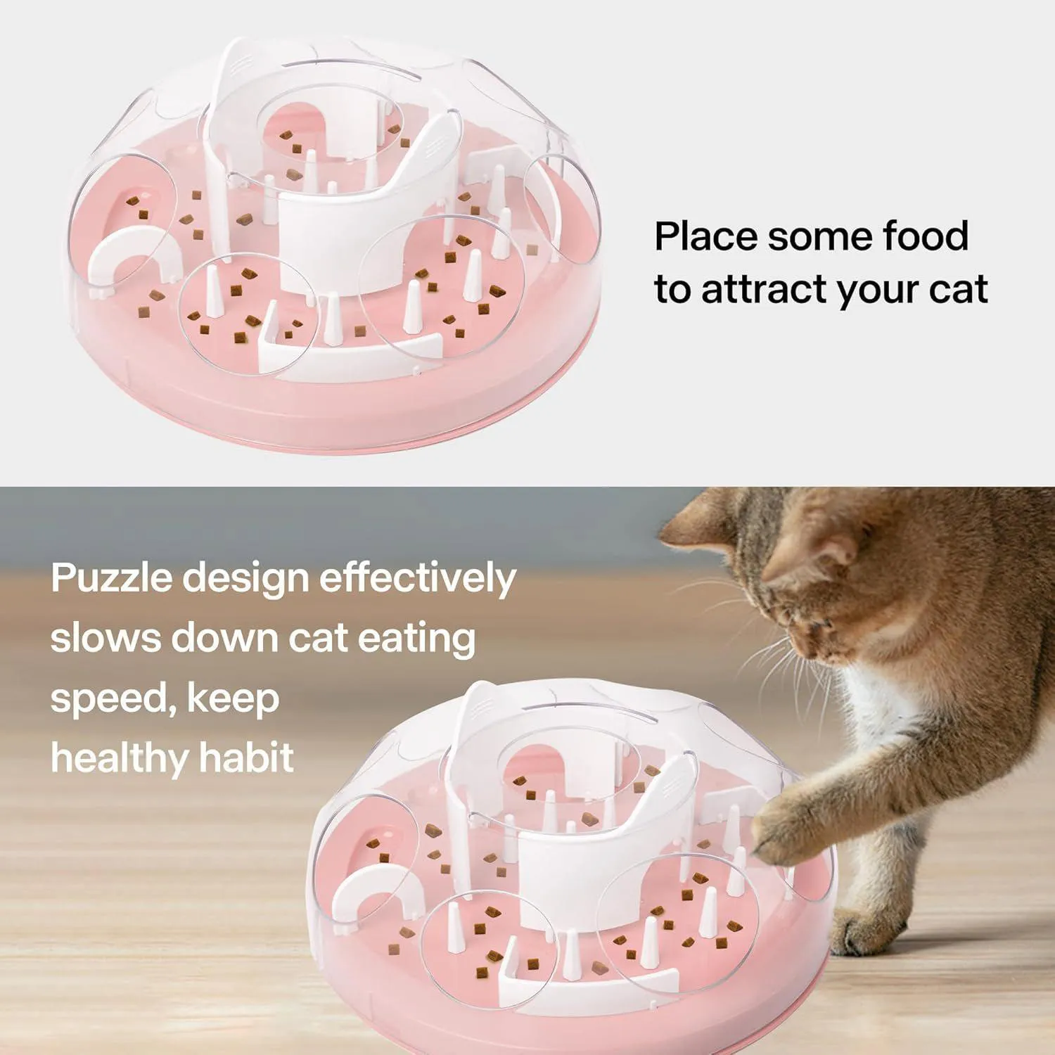Comedero Interactivo Para Gatos con Juegos de Dificultad Ajustable 3