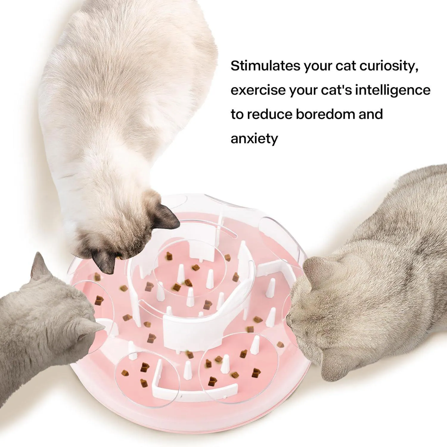 Comedero Interactivo Para Gatos con Juegos de Dificultad Ajustable 4