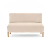 Sofá Dubi 2 Puestos 73x123x73 Tela Beige Patas Matiz Natural