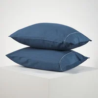 Set x 2 Fundas 300 Hilos Algodón Azul 50 x 70 cm