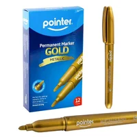 Marcador Permanente Metalizada Dorado Set X 240 Unidades