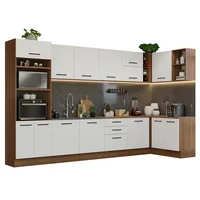 Cocina Integral de Esquina Agata 5.00 m Marrón Blanco 01
