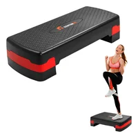 Step Banco Aerobics Fitness Crosfit Ajustable Color Rojo