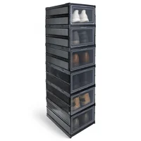 Organizador Zapatos 6 Niveles Plegable Ventana Transparente
