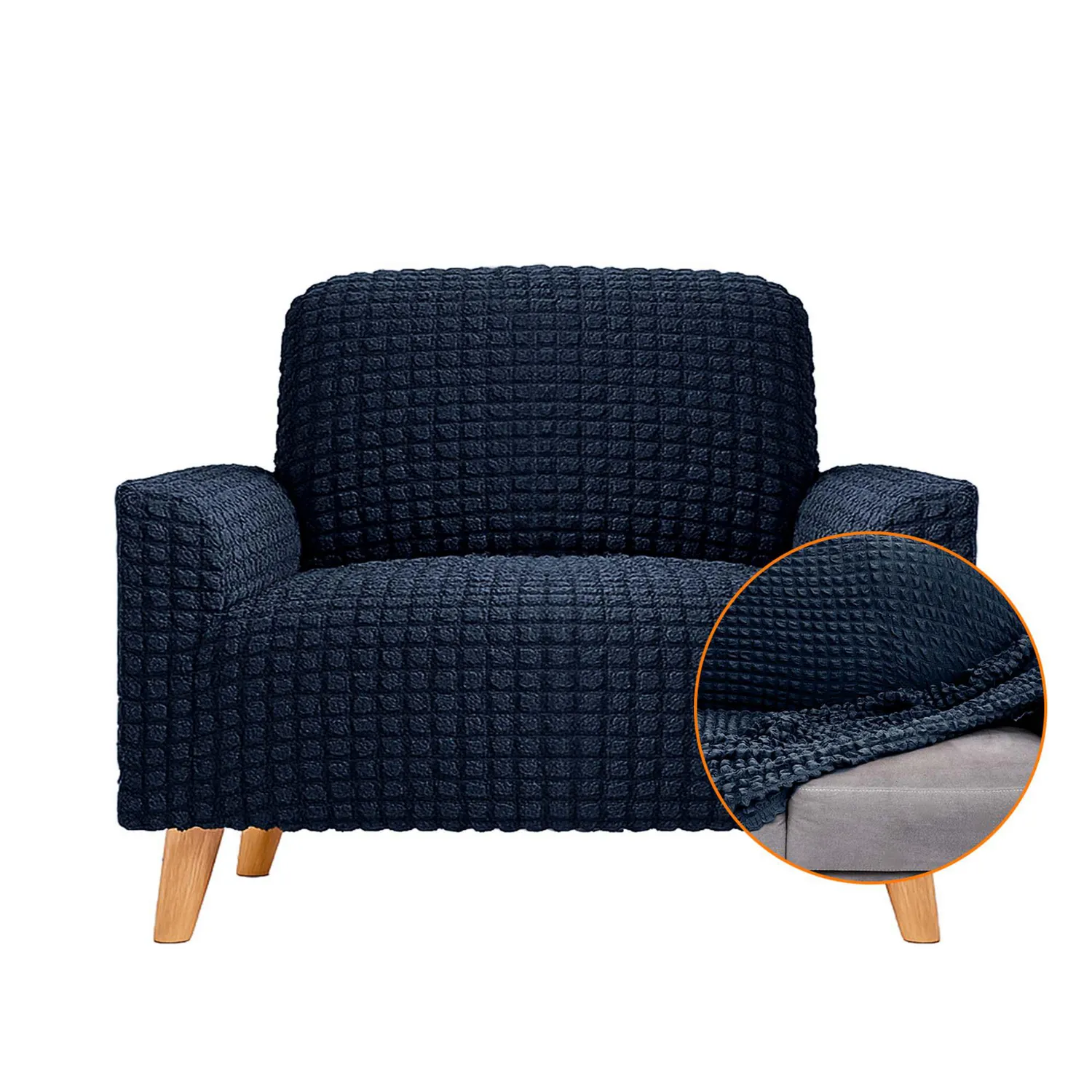 Protector de Sofá Un Puesto Tela Elástica Lavable Resistente