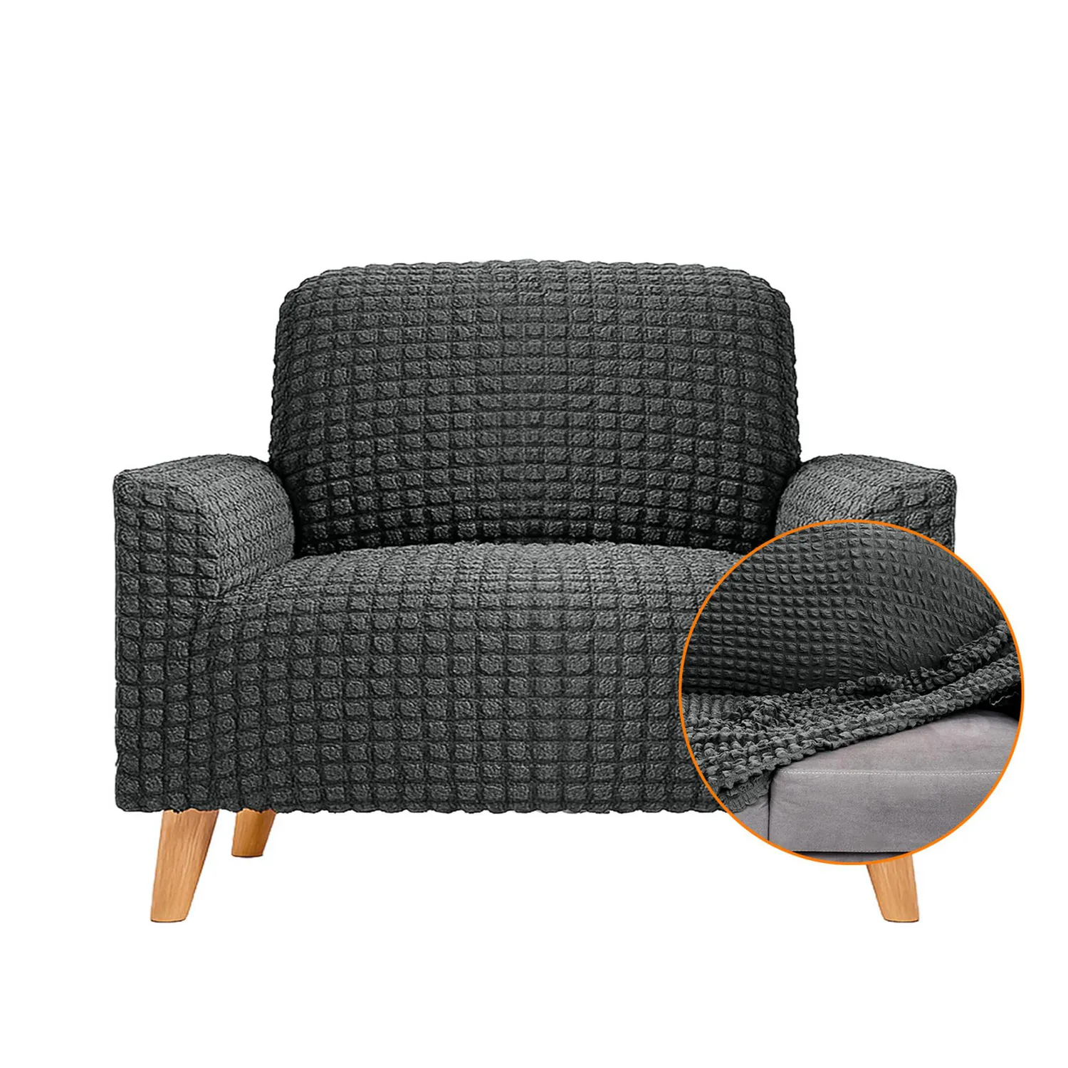 Protector de Sofá Un Puesto Tela Elástica Lavable Resistente
