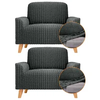 Set X2 Protectores de Sofá Un Puesto Tela Elástica Lavable