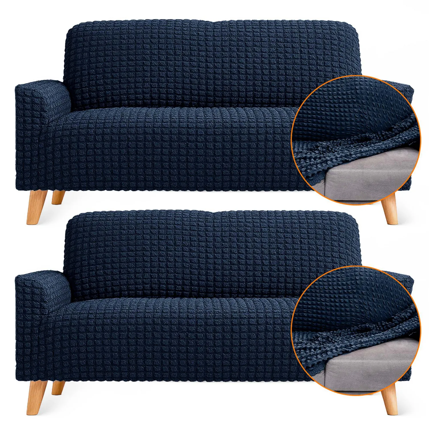Set X2 Protector Sofá 2 Puestos Lavable Antimanchas Mascotas