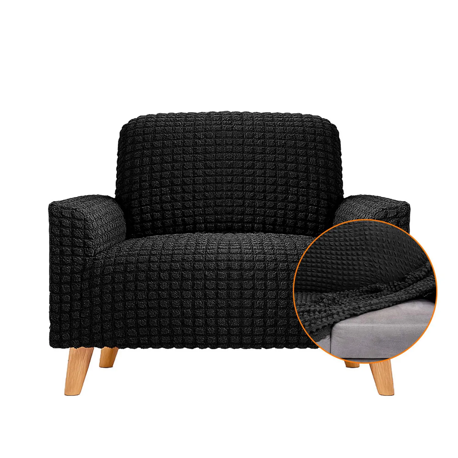 Protector de Sofá Un Puesto Tela Elástica Lavable Resistente