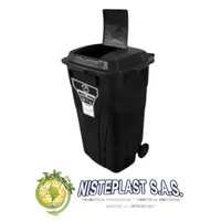 Contenedor 120 Litros Con Ruedas Negro