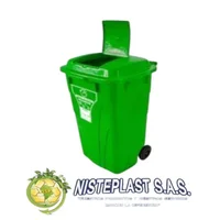 Contenedor 120 Litros Con Ruedas Verde
