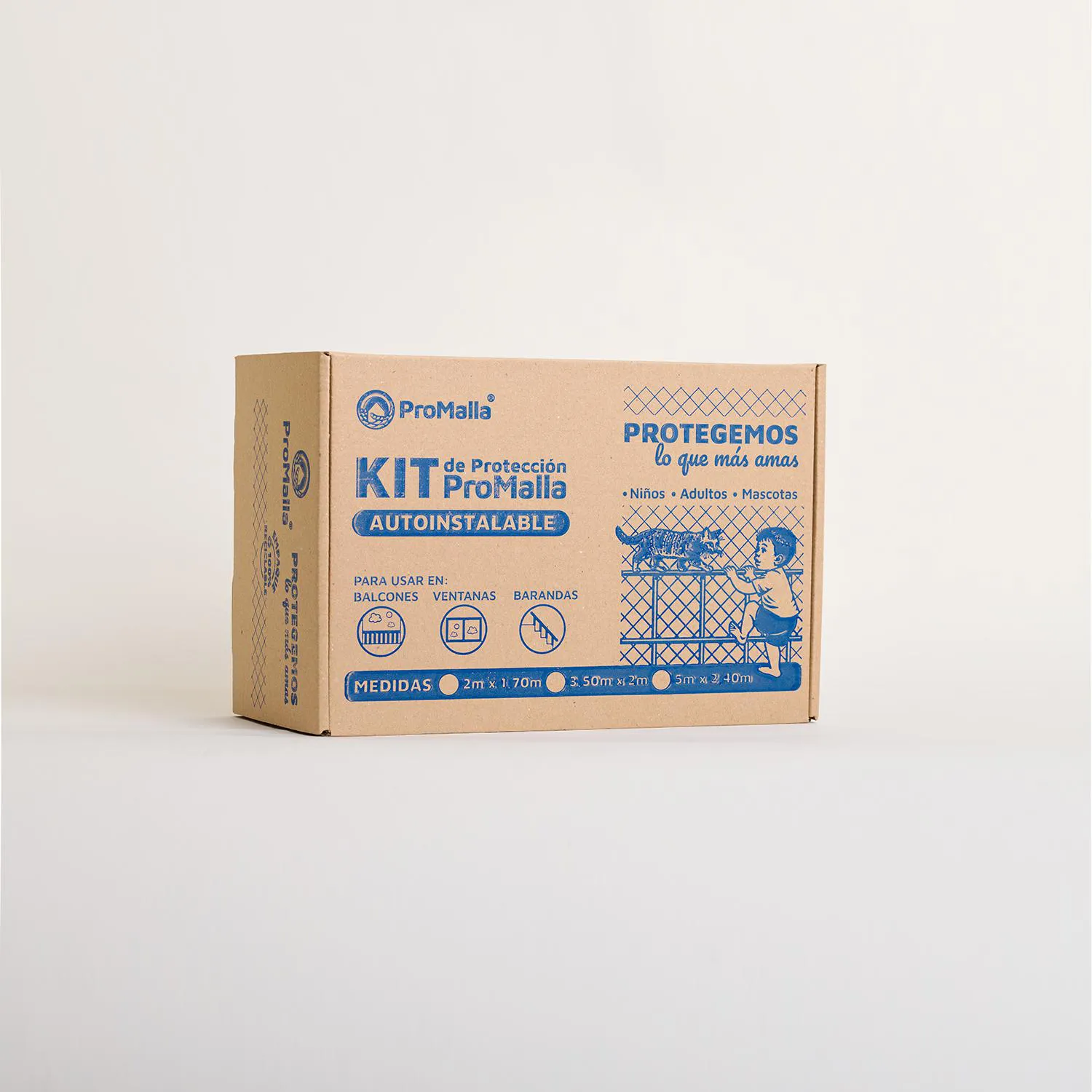 Malla de Seguridad Autoinstalable 3.50m Ancho x 2m Alto 11