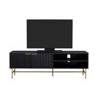 Mueble Rack de TV Moderno Queens Negro