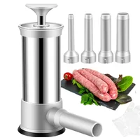 Máquina De Embutidos y Salchichas Manual Domestico 4 Boquillas